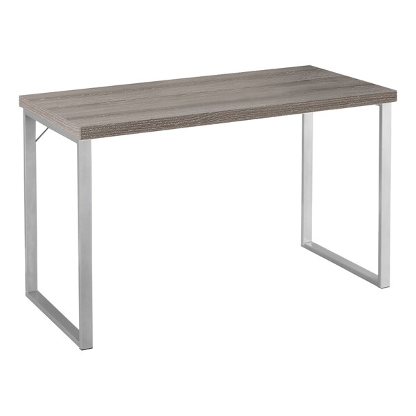 Computer Desk, Home Office, Laptop, 48"L, Work, Metal, Laminate, Brown, Grey, Contemporary, Modern
